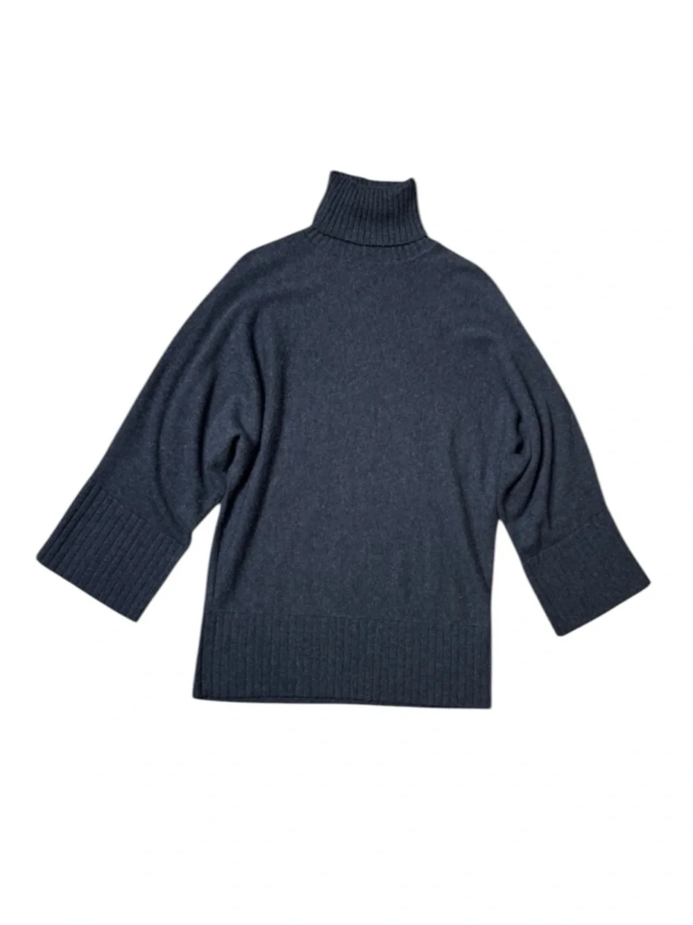 Adolfo Dominguez Merino Wool Dolman Sleeve Turtleneck Tunic Sweater size M